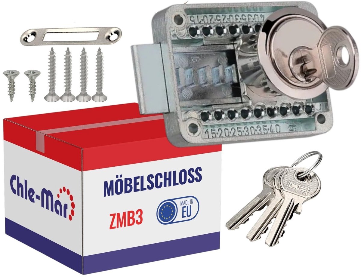 Omgoods - Meubelslot met Sleutel - 45 x 59 mm voor Kastdeuren