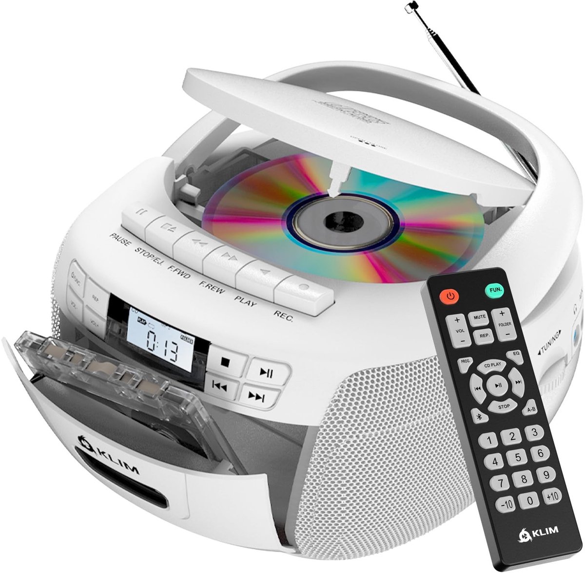 Omgoods - CD Speler en Cassette Speler met Bluetooth en Afstandsbediening