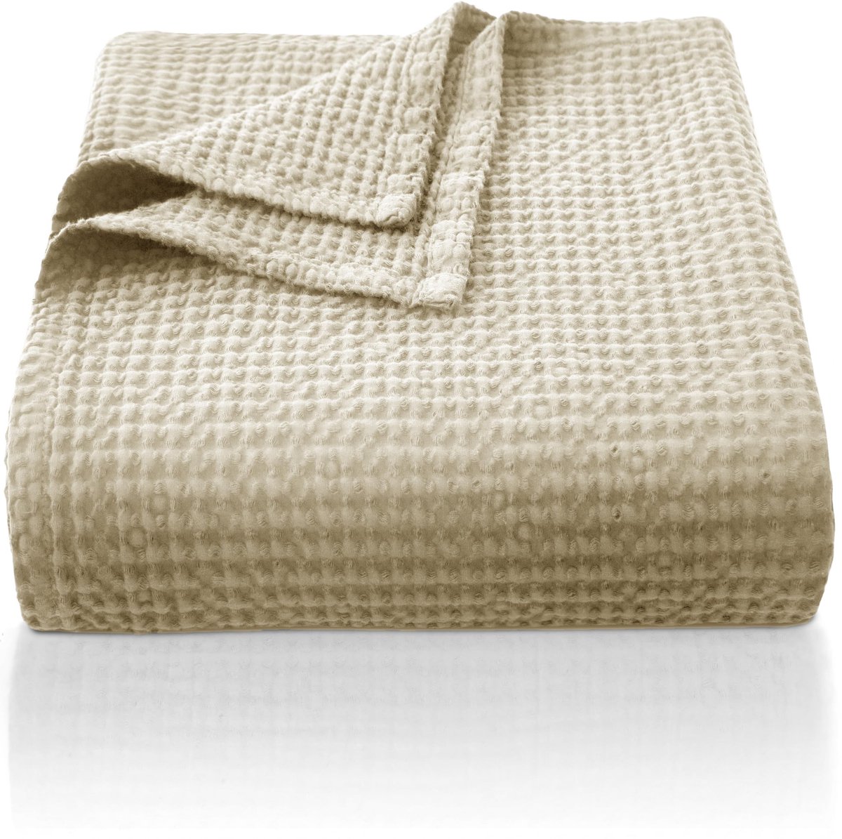 Omgoods - 100% Katoenen Wafel Plaid 150 x 200 cm - Lichtgewicht Sofabedekking