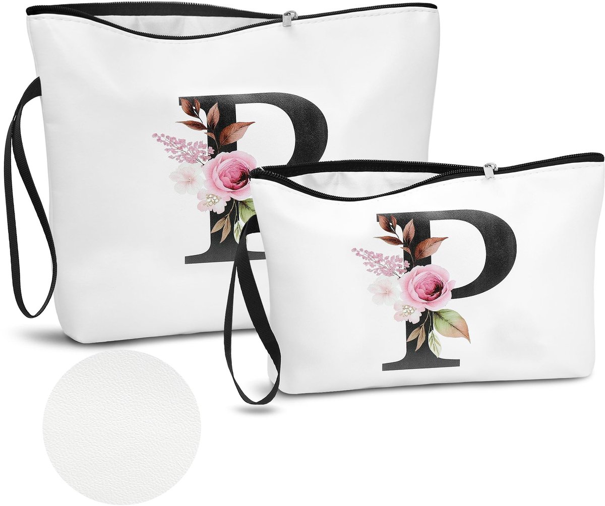 Omgoods - PU Leren Makeup Tas Set met 2 Stuks
