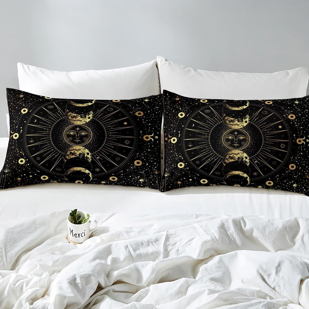 Omgoods - Bohemian Duvet Cover Set - King Maan Sterren Beddegoed voor Jongeren