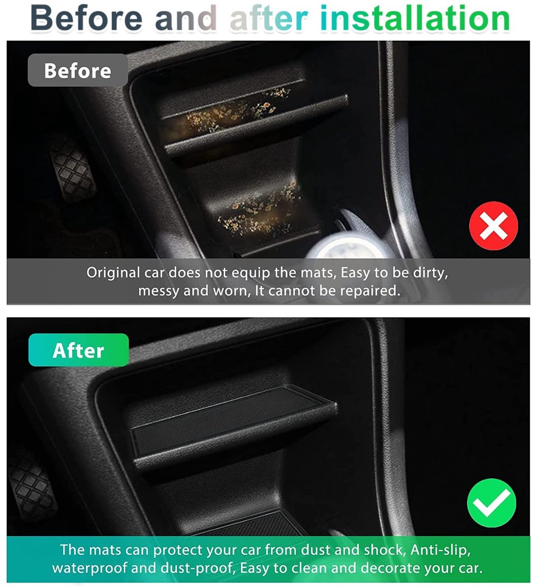 Omgoods - Anti-slip Matten voor V-W UP, Seat Mii en Skoda Citigo 2013-2024