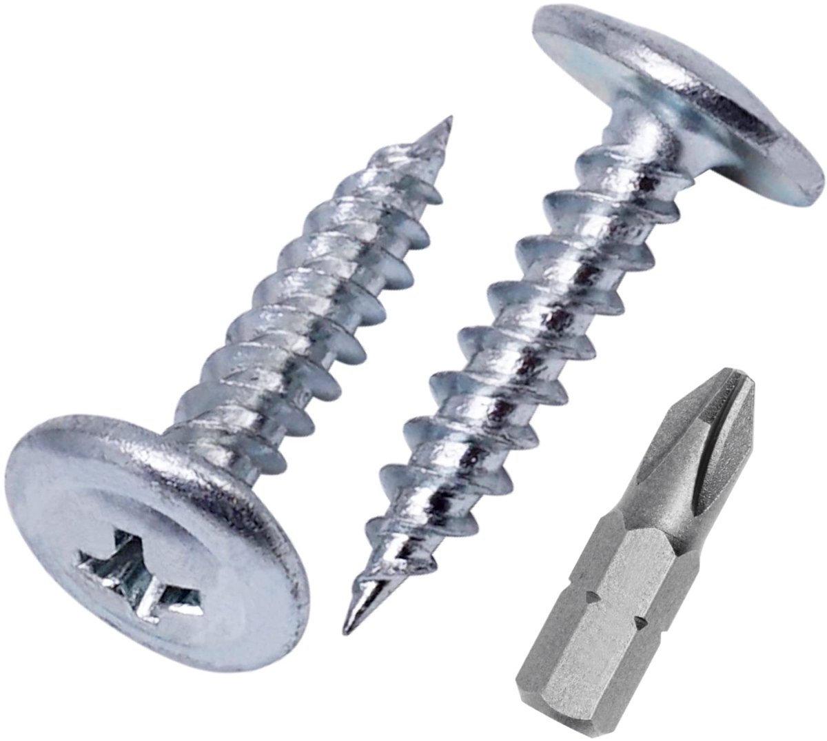 Omgoods - 300 Stuks Verzinkte Stalen 4.2 x 19mm Houtschroeven - Zelftappende Schroeven