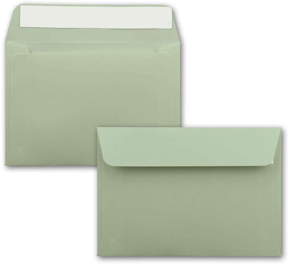 Omgoods - Eucalyptus Groene Enveloppen C6 - Zelfklevend, 150 Stuks voor Kaarten en Uitnodigingen