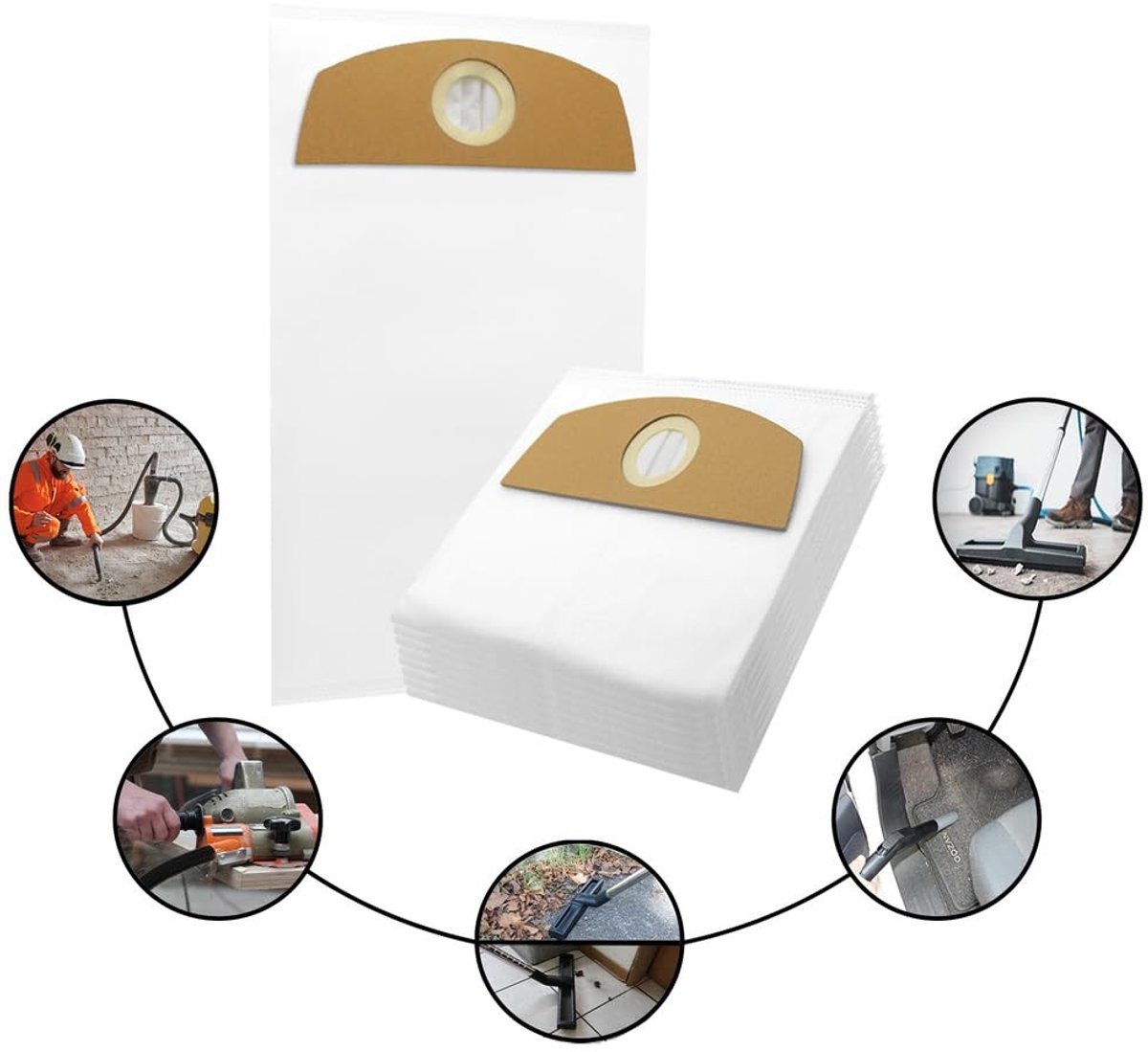 Omgoods - Vervangende stofzuigerzakken 5-pack voor VC 6