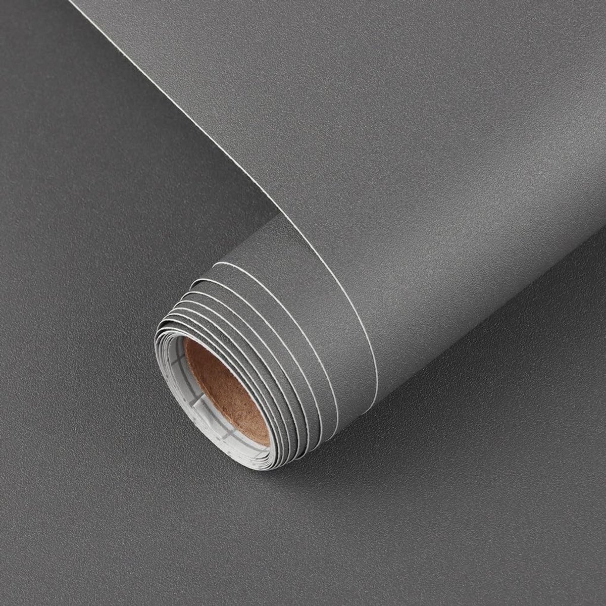 Omgoods - Zelfklevend Behang Donkergrijs - Decoratieve Vinylfolie voor Meubels