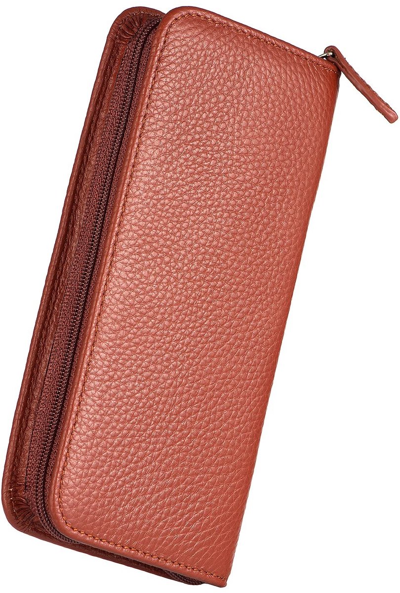Omgoods - Lederen Etui Set met 3 Vakken voor Pennen