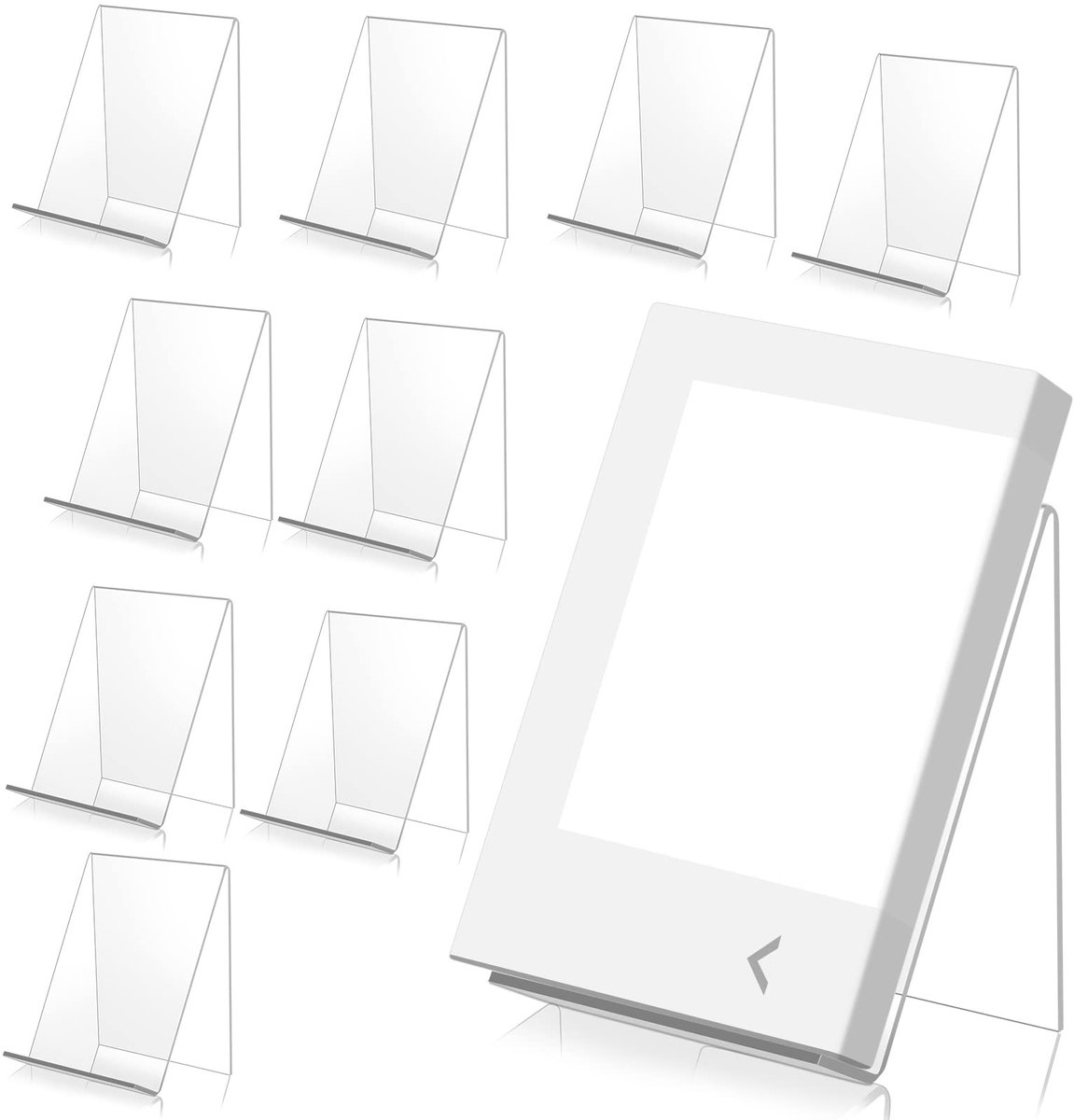 Omgoods - Transparante Acrylic Book Stand - Set van 10 voor Boeken en Notitieboeken