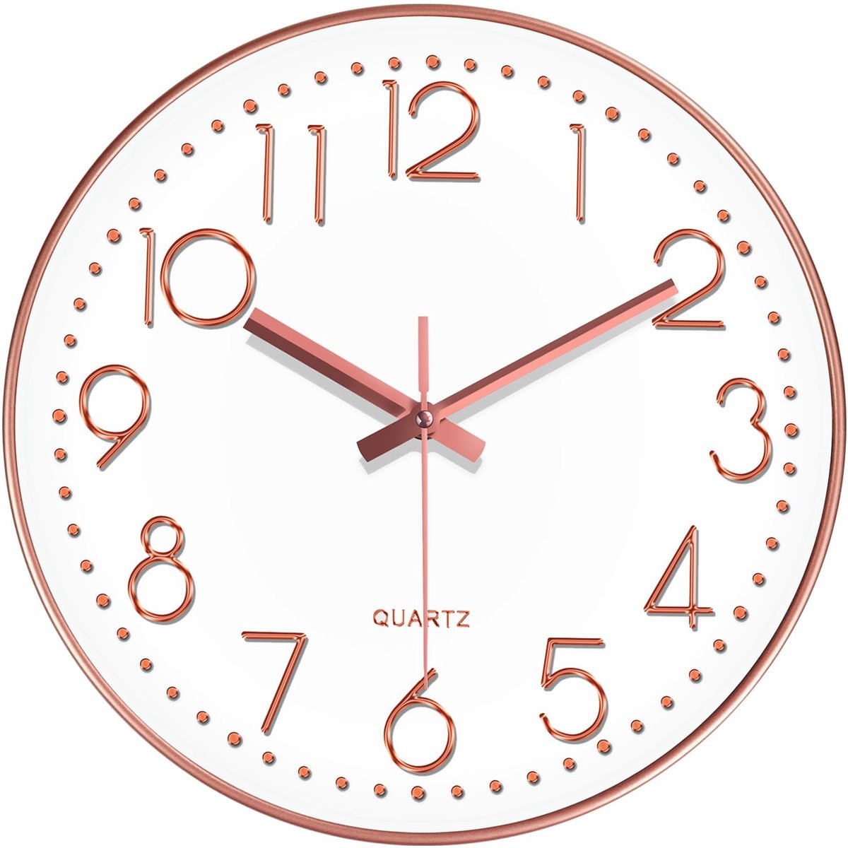 Omgoods - Moderne Stille Wandklok - 12 Inch Batterij Aangedreven Met Grote Cijfers