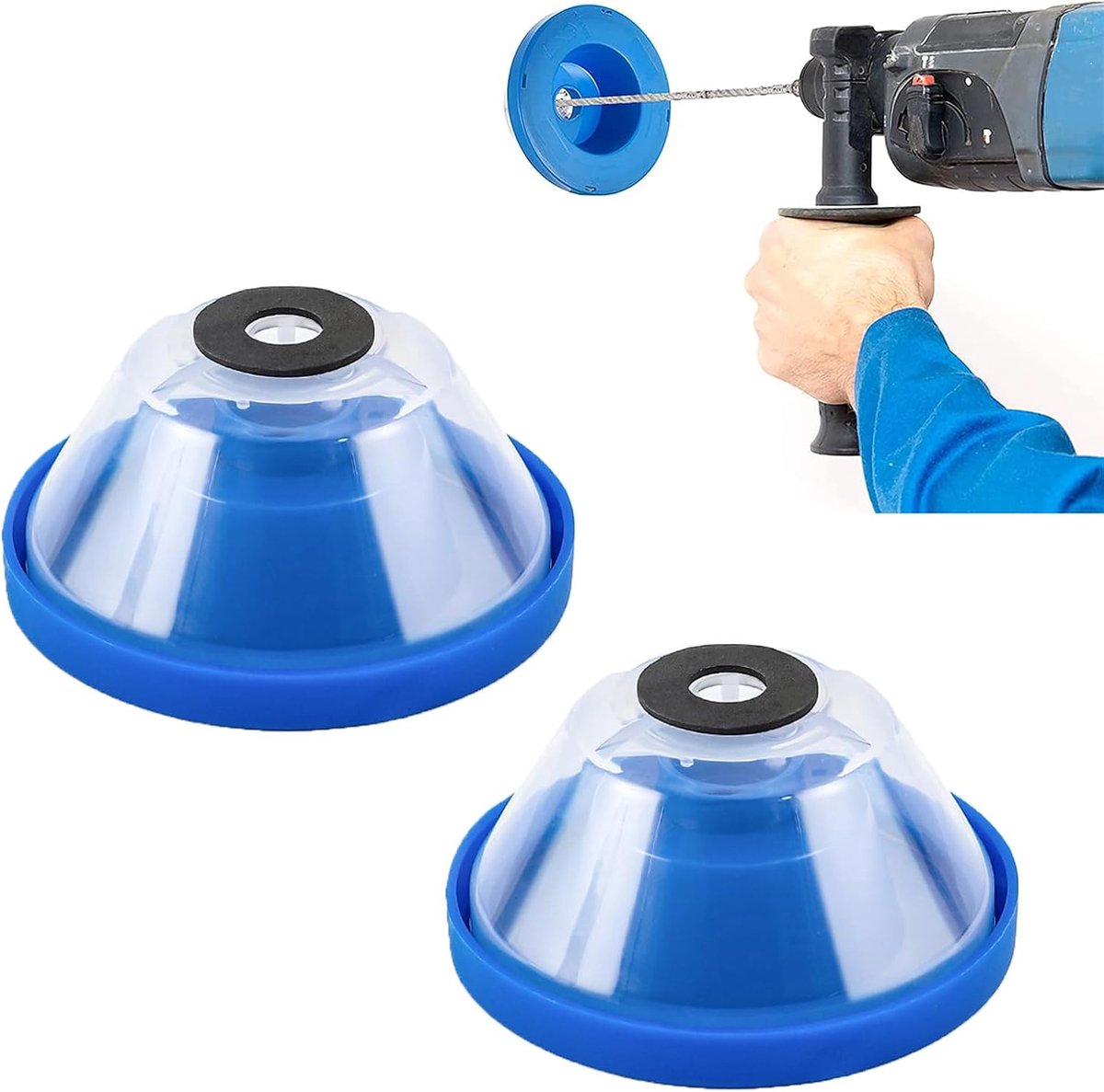 2 Stuks Boor Stofkap, Elektrische Boor Stofdicht Apparaat, Stofvanger Plafond Boor, Stofkap voor Elektrische Hamer, Eektrische Boor Stofkap voor Boor Elektrische Hamer