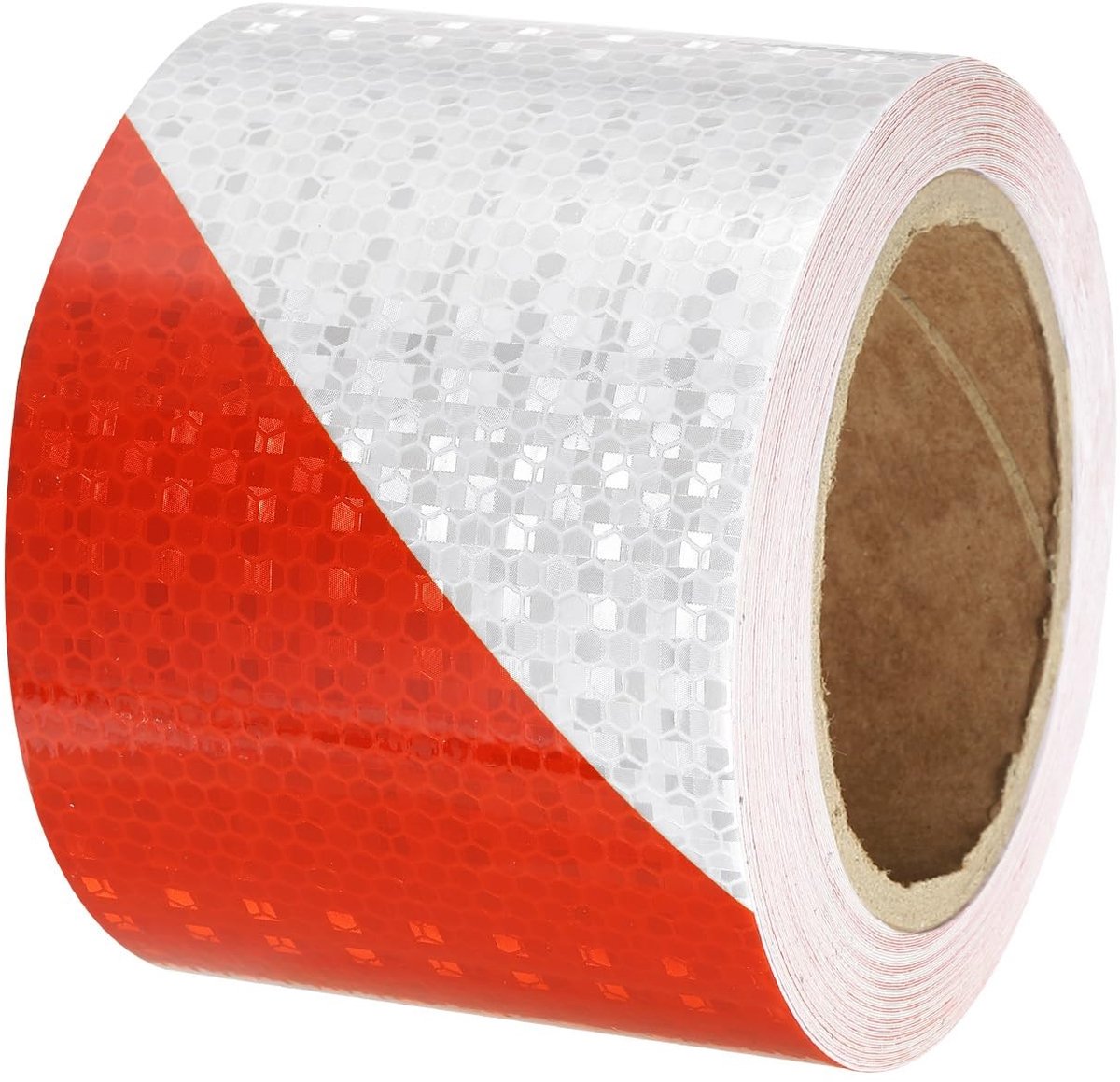Omgoods - Reflectietape 66 Ft x 10cm - Rood en Witte Veiligheidstape