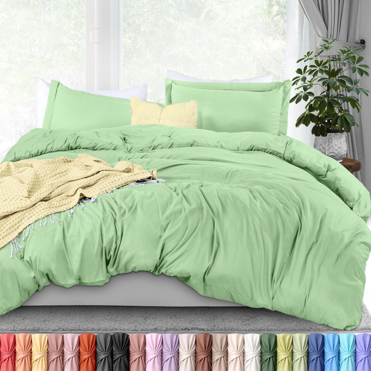 Omgoods - Luxe Microfiber Dekbedovertrekset 203 x 229 cm met 2 Kussenslopen