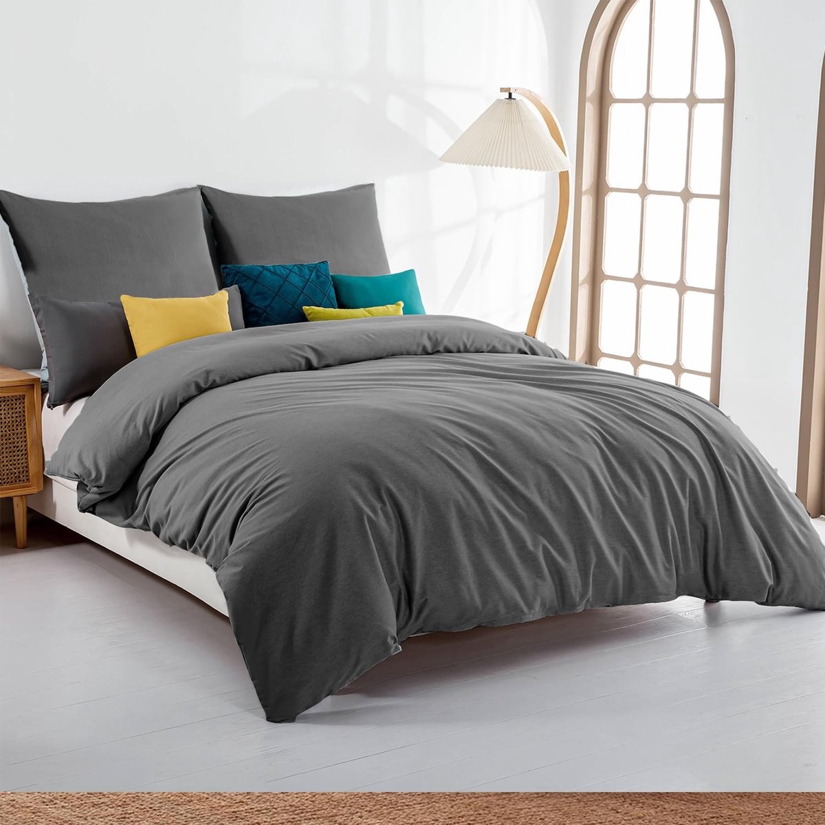 Omgoods - Microvezel Dekbedovertrek Set 140 x 200 cm met Kussensloop