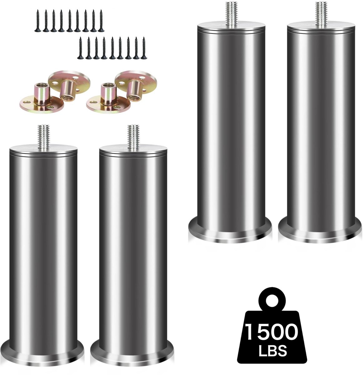 Omgoods - 4 Stuks Meubelpoten - 8 cm Verstelbaar voor Meubels