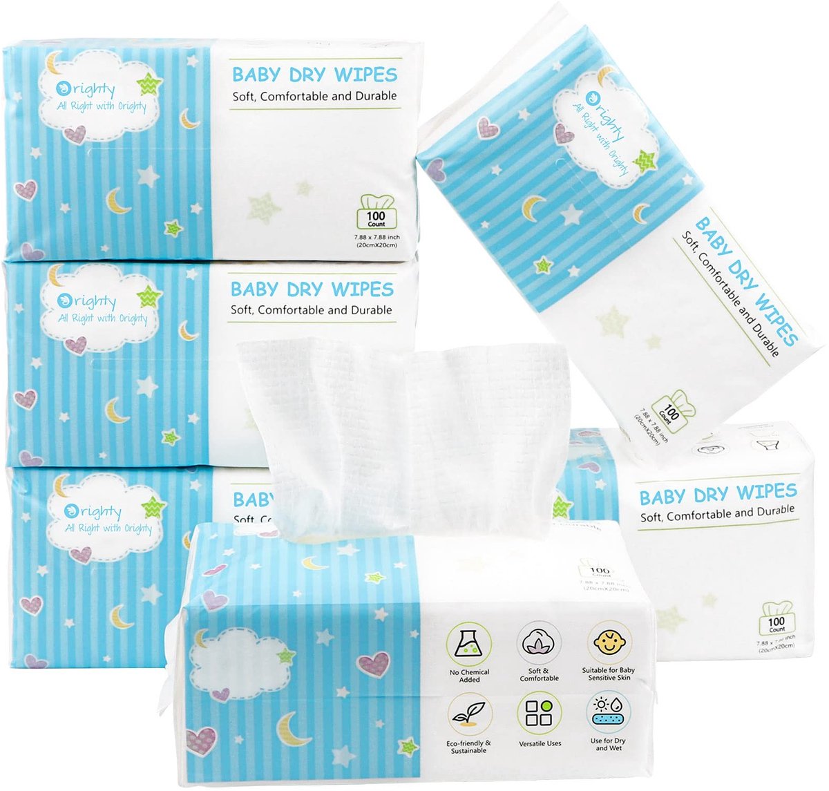 Omgoods - Orighty Babydoekjes: Superzachte en Geurloze Doekjes voor Gevoelige Babyhuid