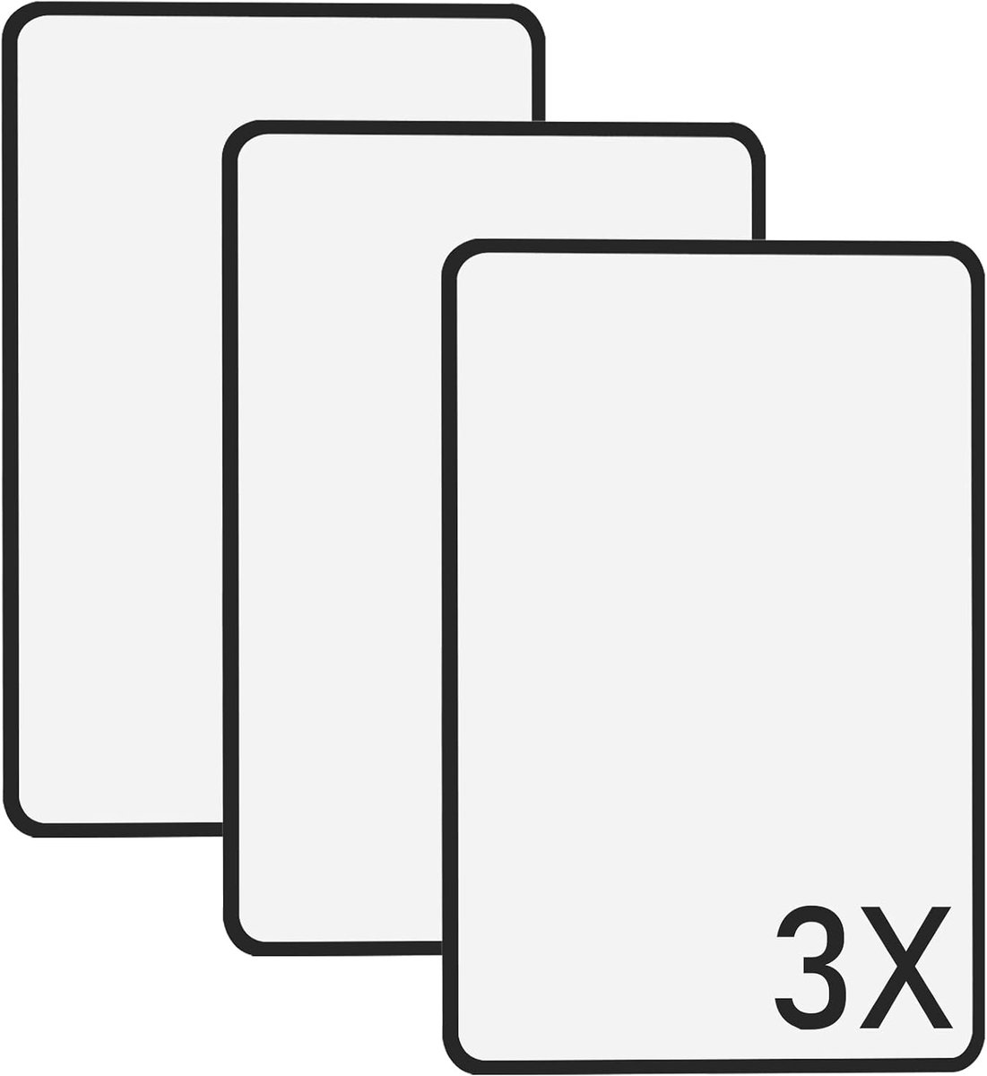 Leesloepen YUTOU 3 stuks vergroting bladenset vergrootglas voor hele pagina's Fresnel lens vergrootlens voor senioren lezen, boeken, landkaarten, 18 × 12 cm