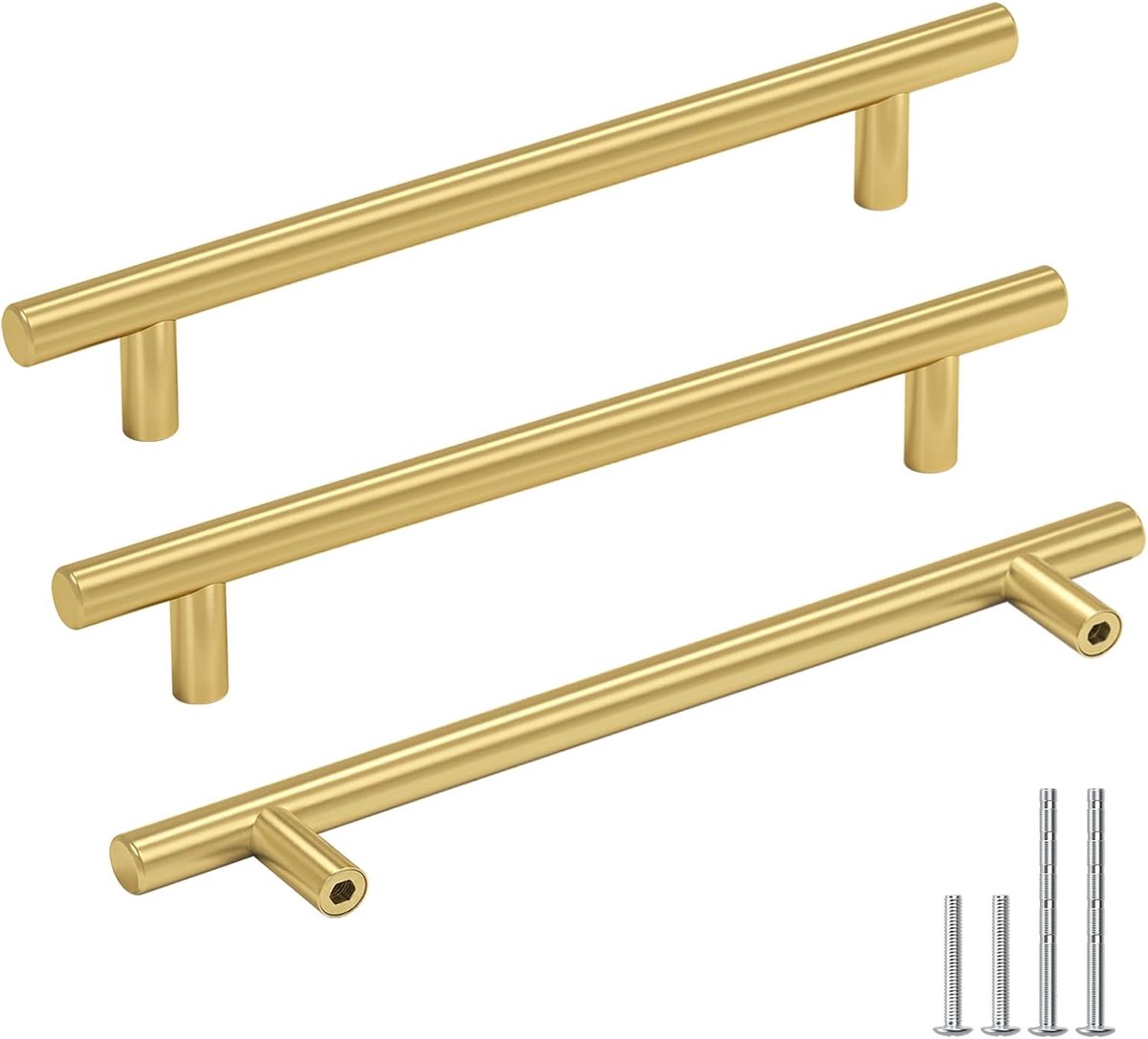 Meubelgrepen, goudkleurig, 160 mm, gatafstand, laden, handgrepen voor