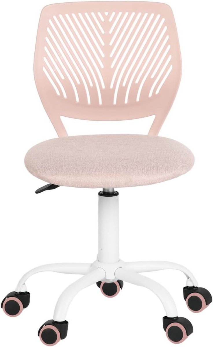 Morandi Roze, ergonomische verstelbare draaier, rolcomputer, executive stoel voor thuiskantoor, werkkamer, roze, plastic, donkergroen, 38 cm x 39 cm x 75-85 cm