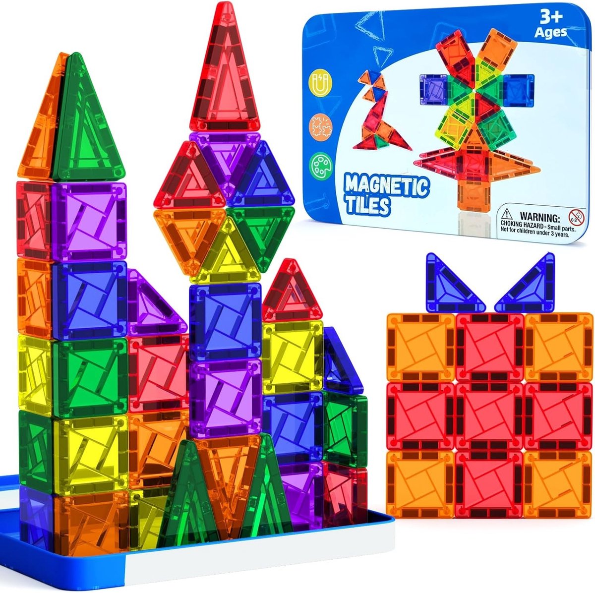 42-delige Mini Magnetische Bouwblokken Set voor Kinderen, Creatief Spelen en Knutselen, Ideaal voor Reizen en Educatieve Activiteiten