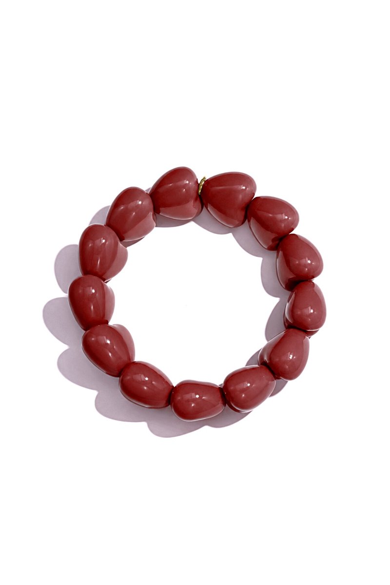 Heart - Kralen Armband - Hars - - Munt
