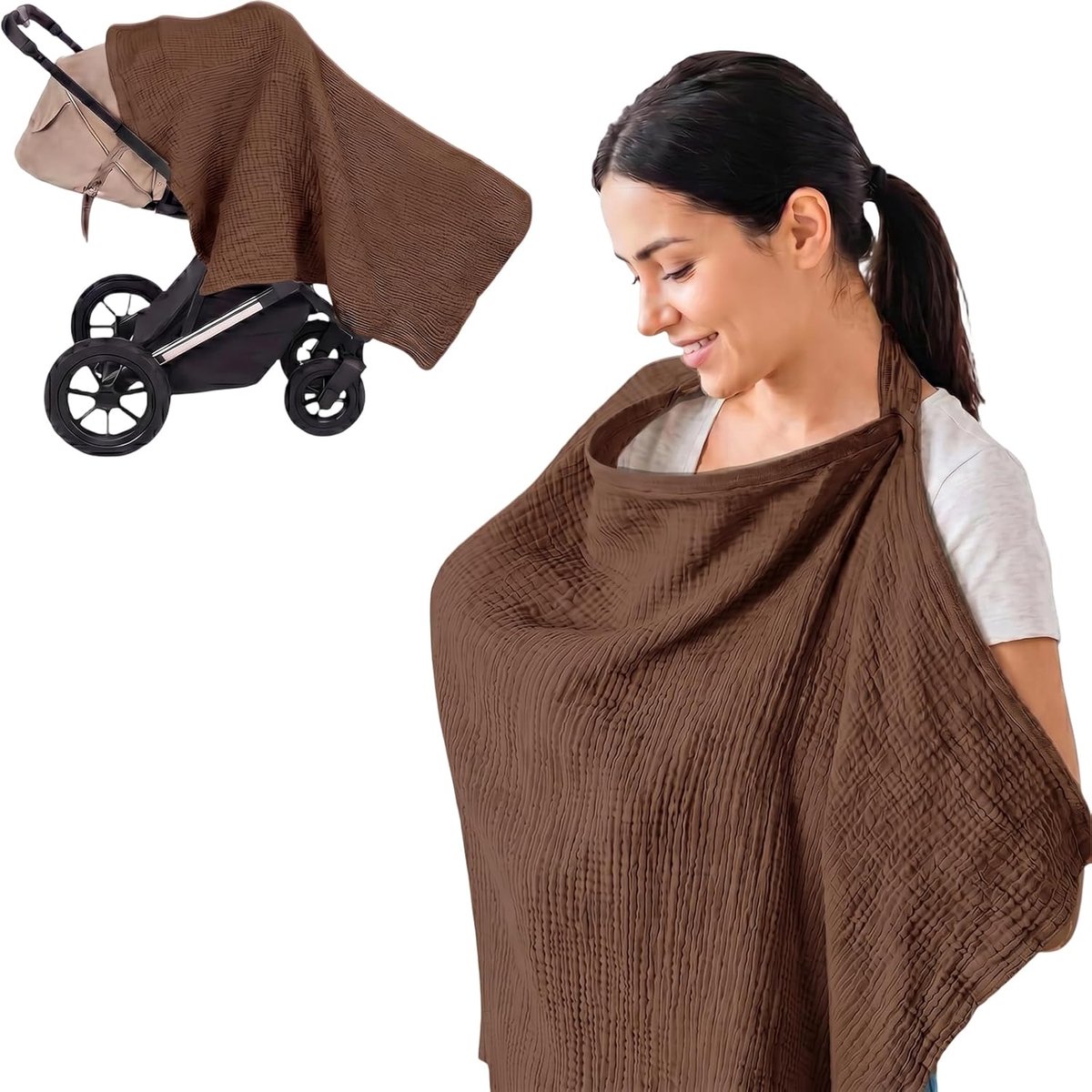 100 Katoen Borstvoedingsdoek Moeder Borstvoedingsschort Couverture