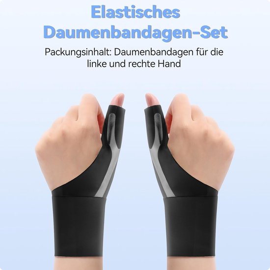 Bandages,2 stuks Elastische duimhandpalmspalk Compressiehuls voor dames & heren, voor lichte artritis Pijnverlichting Beschermer (Zwart, Small) - Elastische duim polsspalk, compressiehuls, voor pijnverlichting van artrose, sportbeschermer — afbeelding 3