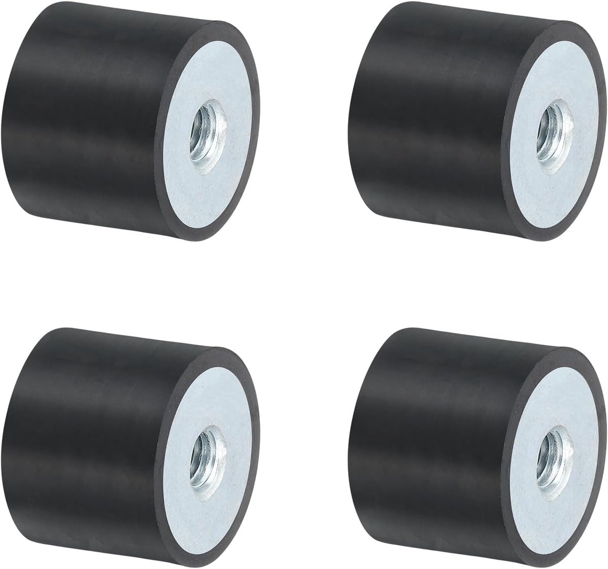4 stuks 30 x 25 mm M8 rubberen schokdempers, vrouwelijke schroefdraad, trillingsisolerende houders, vervanging voor trillingsdempende lagers, stil plat voetblok