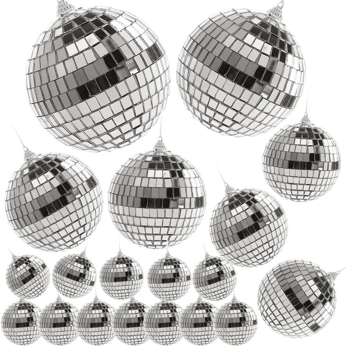 spiegelballen, 19 stuks, feestballen, mooi en grappig, voor het