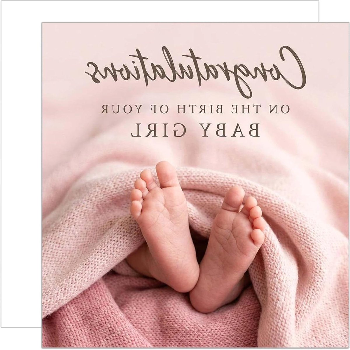Geboortekaart Vierkant - Babykaart Dubbel - Geboorte Aankondigen - Designer Premium Kwaliteit - 145 x 145 cm - Kleurrijk
