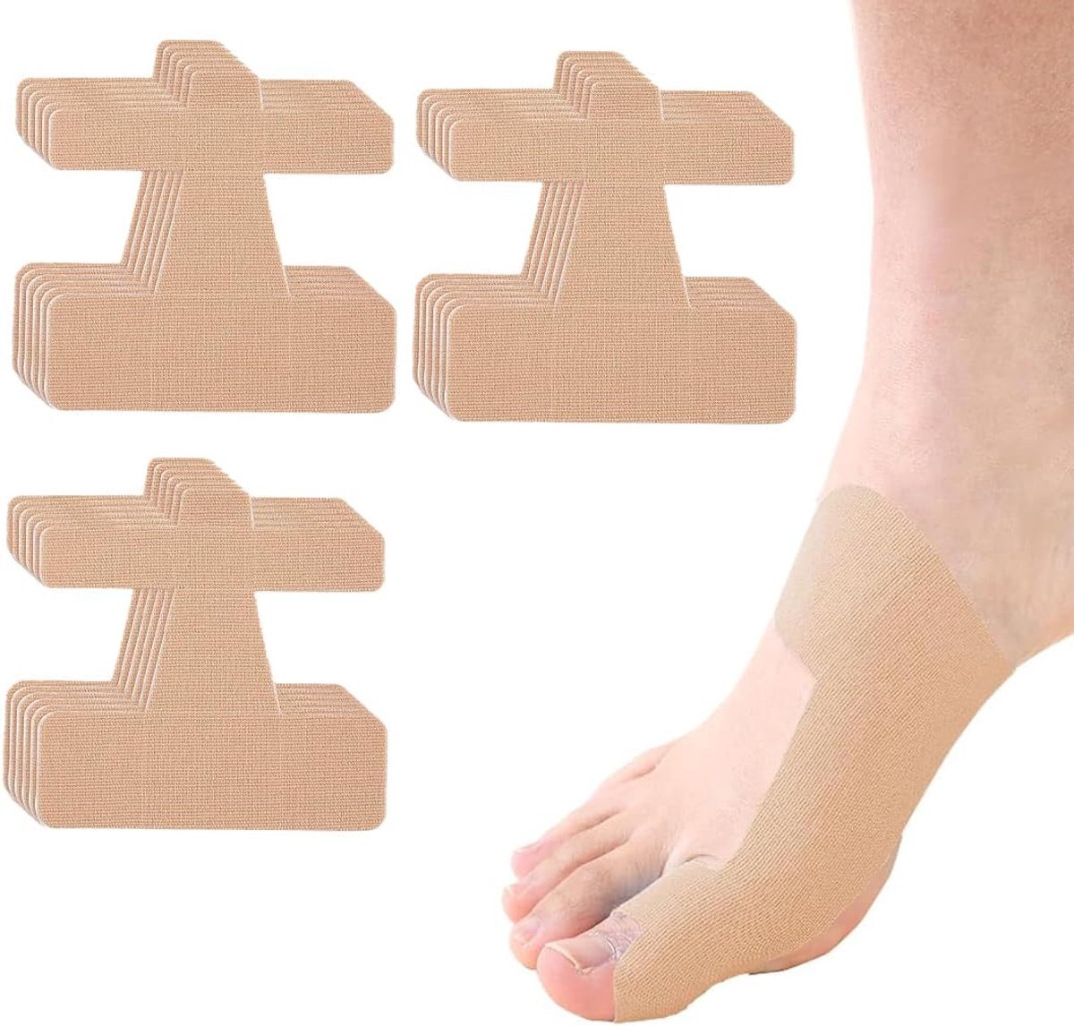 Teenslippers, 20 stuks, hallux valgus, teenslippers, katoen