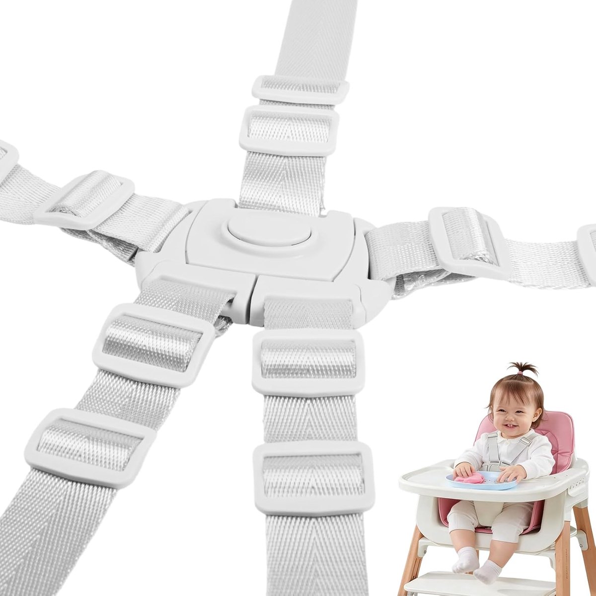 5 Punten Veiligheidsgordel Multifunctionele, Verstelbare Kinderzitjegordel Voor Kinderstoel, Hauck Kinderstoel Accessoires, Kinderveiligheidsgordel Hauck Tripp Trapp Stoel