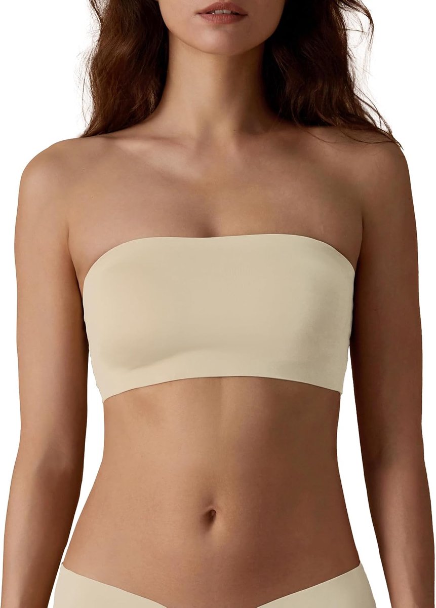 Strapless beha dames ongevoerd antislip siliconen bandeau beha