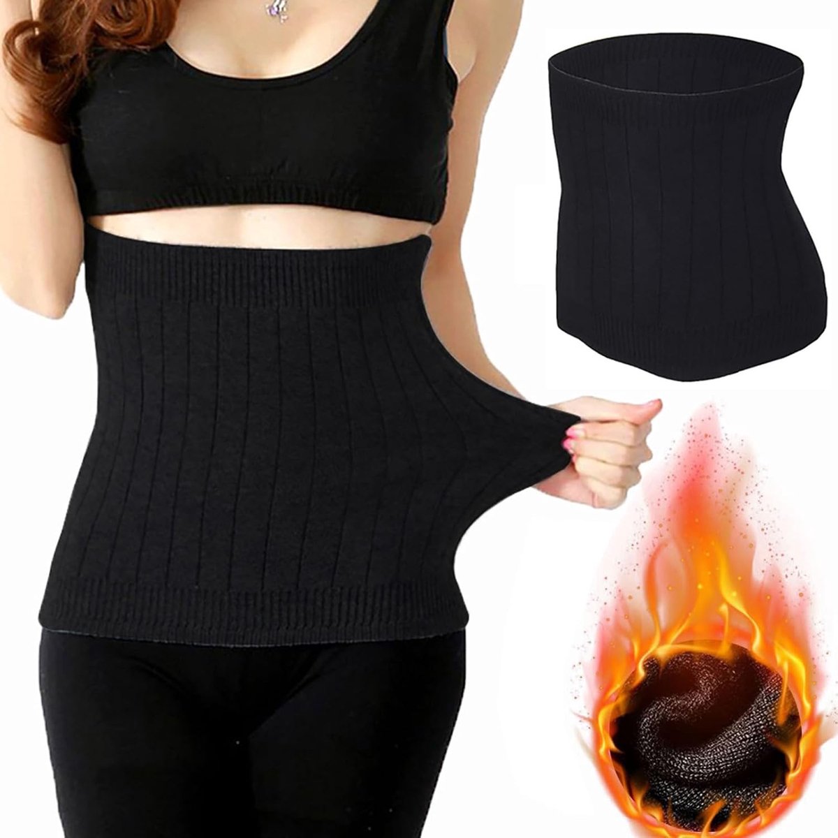 Rugwarmer voor dames, kasjmier, nierwarmer, gebreide lendenwarmer