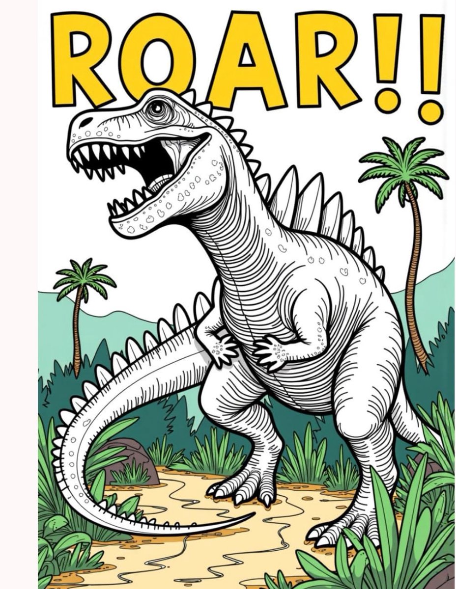 A Dinosaur Coloring Book