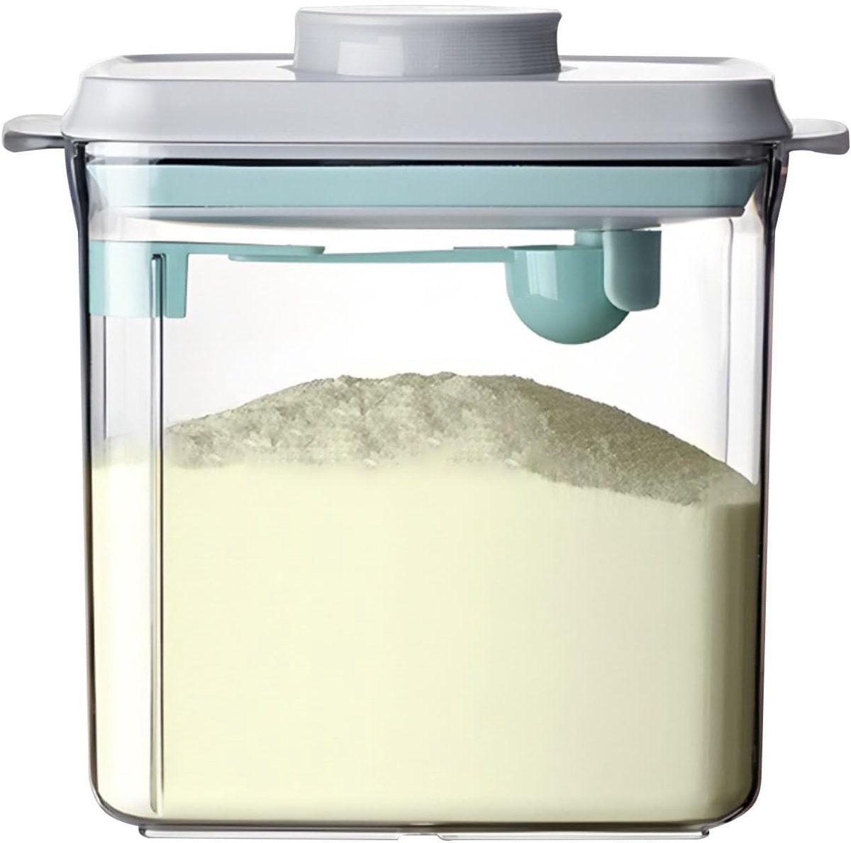 Melkpoederdispenser 1700 ml melkpoeder opbergdoos met lepel luchtdichte melkpoederdispenser geschikt voor het bewaren van melkpoeder, meel, gierst, rode bonen