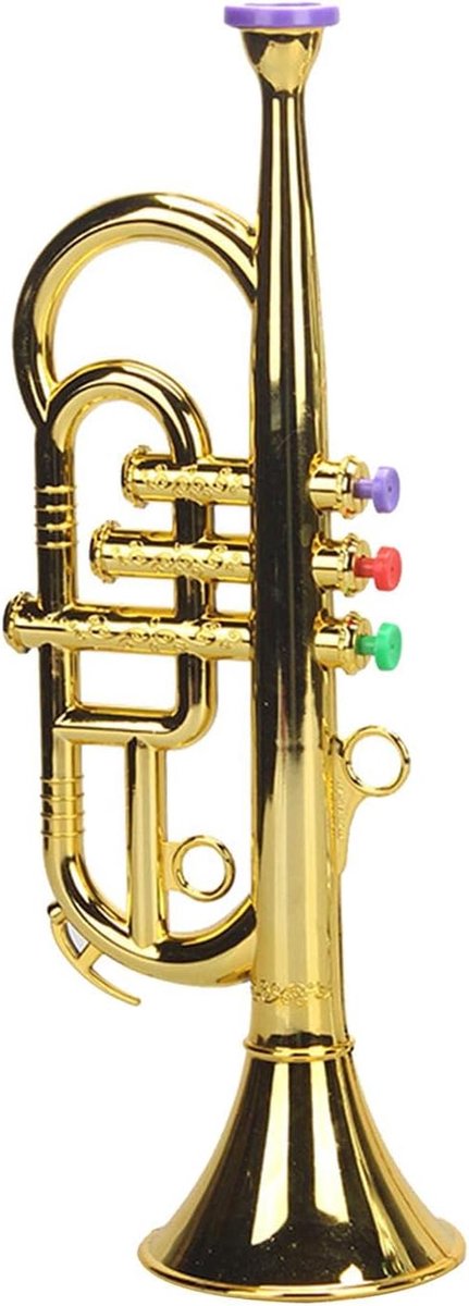 Mini Trompet Speelgoed - Speelgoed Trompet - Muziek Leren - 3 Tonen - Mini Formaat - Goud