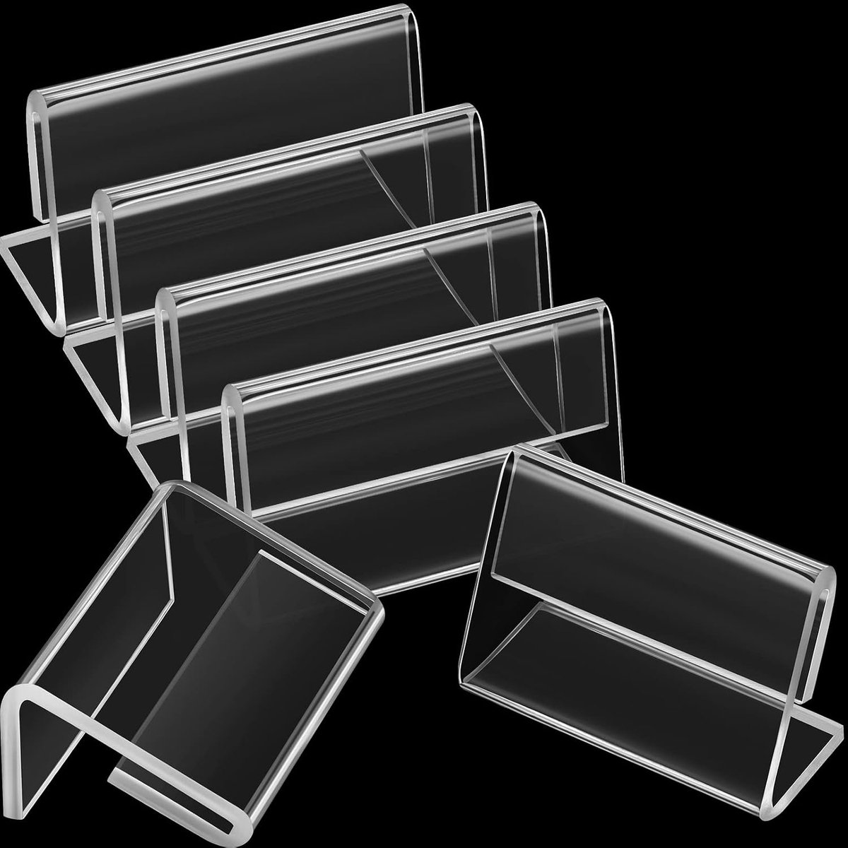 70 Stuks Mini Acryl Labelhouder L-vorm Transparante Prijs Acryl Etikethouder voor Winkelstandaard Detailkaart 1,57 x 0,79 inch / 4 x 2 cm