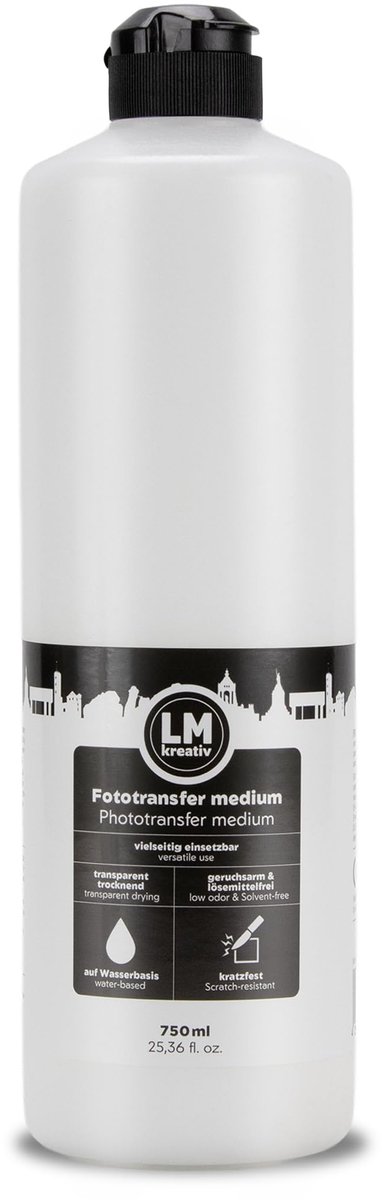LM-Kreativ Foto transfer medium - 750 ml fles - voor hout en glas