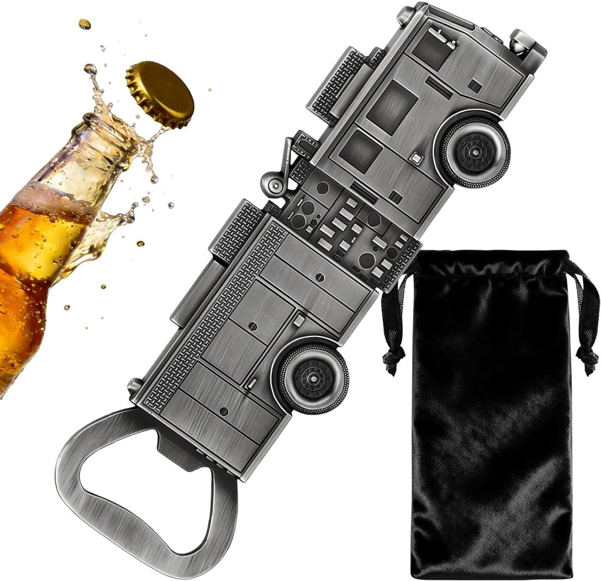 brandweercadeau, flesopener, brandweerauto, biercadeau, brandweercadeau voor mannen, kerstcadeaus, vaderdagcadeau, verjaardagscadeau voor brandweer mannen