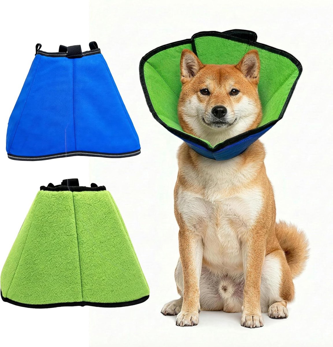 Hond, Beschermende Kraag Hond,Ademend en Zacht,Verstelbare Halskragen voor Honden,Comfortabele Hondenkraag ter Bescherming tegen Likken (Blue, M) | Ademend en zacht, verstelbaar, lekbescherming, postoperatieve bescherming