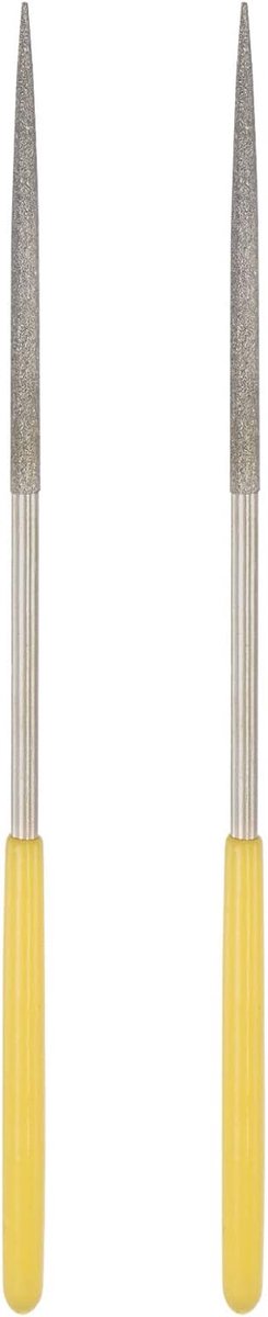 sourcing map 2 stk. Diamant naaldvijlen 3 mm x 140 mm rond handgereedschap
