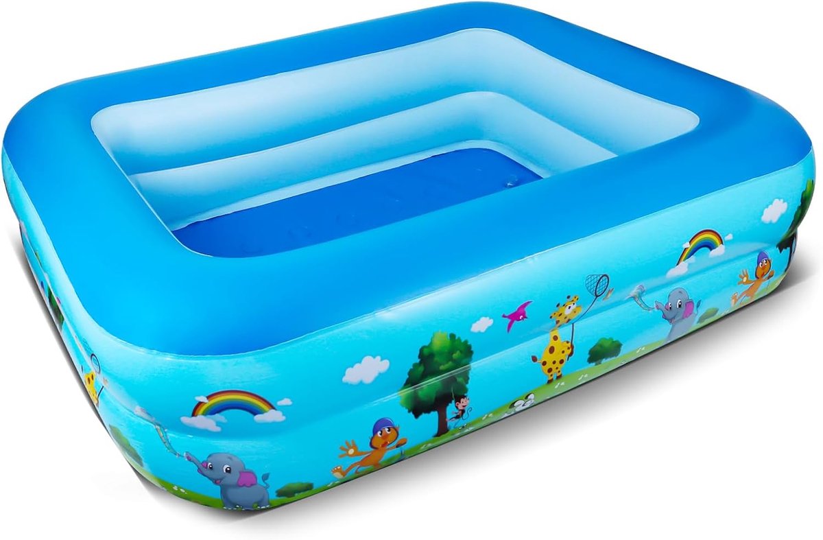 115 x 83 x 33 cm, opblaasbaar zwembad, opblaasbaar badje, rechthoekig zwembad, opblaasbaar kinderzwembad, opblaasbaar badje voor binnen en buiten