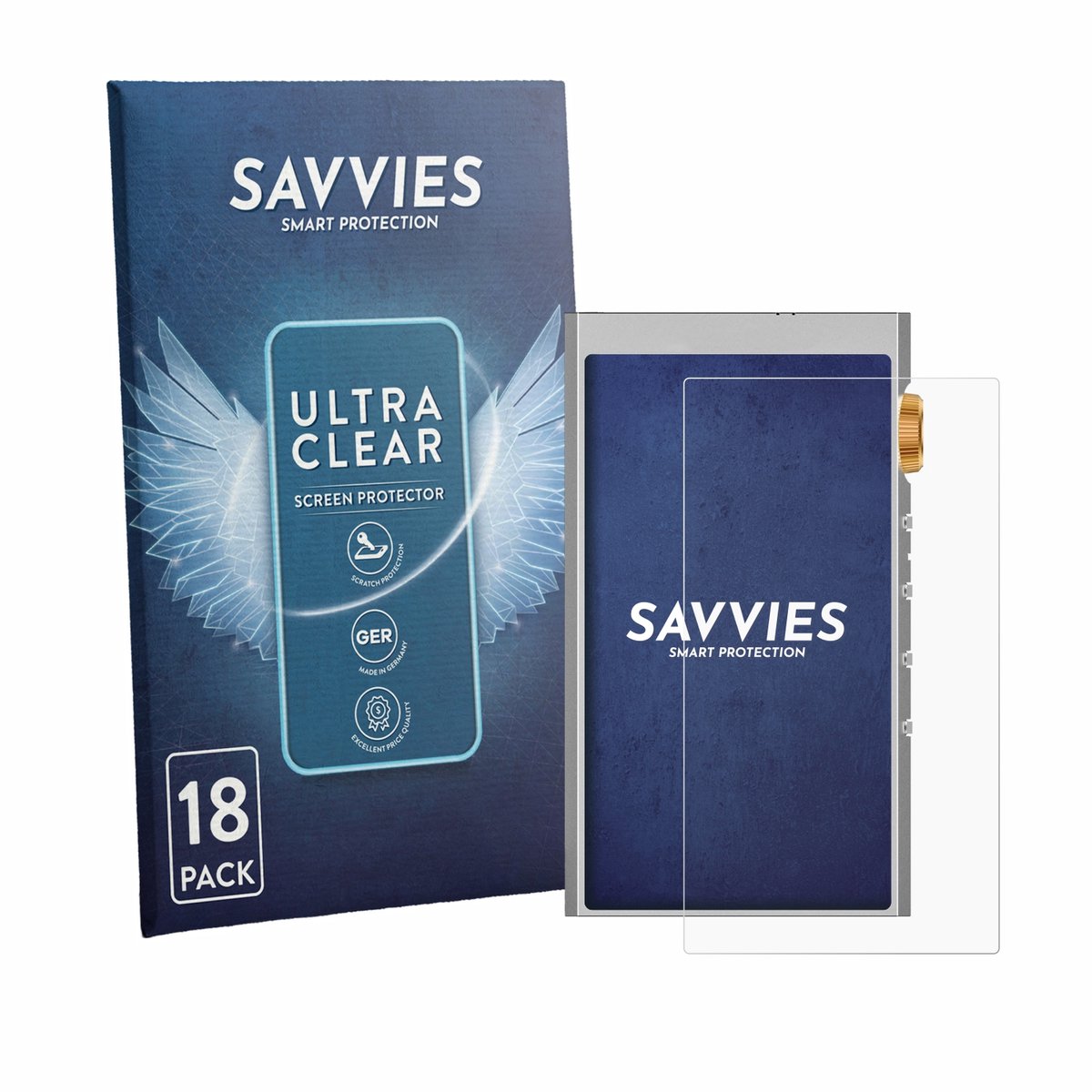 Savvies - Screenprotector voor Hifi Walker H20 Ultra - Folie Beschermfolie transparant 18 Stuks