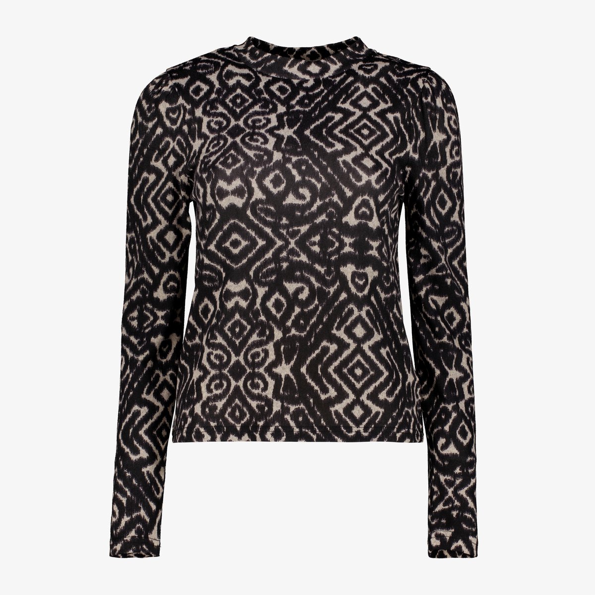 TwoDay dames top met print zwart beige - Maat M