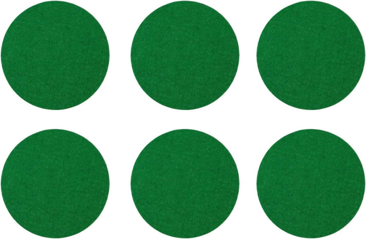 Airhockey Vilten Pads - Hamerviltjes - Tafelspel Beschermen - Zelfklevend - 74 mm Diameter - Groen