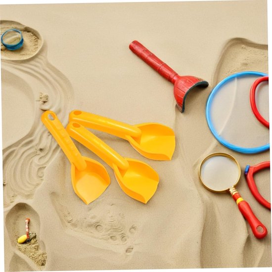 Kinderzandschep 8-delig, 18 cm kunststof strandspeelgoedset van Merkloos	 — afbeelding 4