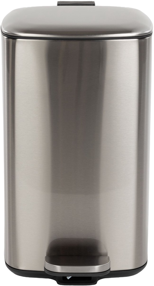 Housecraft Living Mark Prullenbak met Pedaal 20 Liter – Soft Close Afvalbak RVS - Zilver