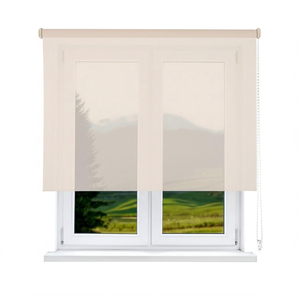 Omgoods - Rolgordijn, 10% Transparant, 75 x 250 cm, Beige