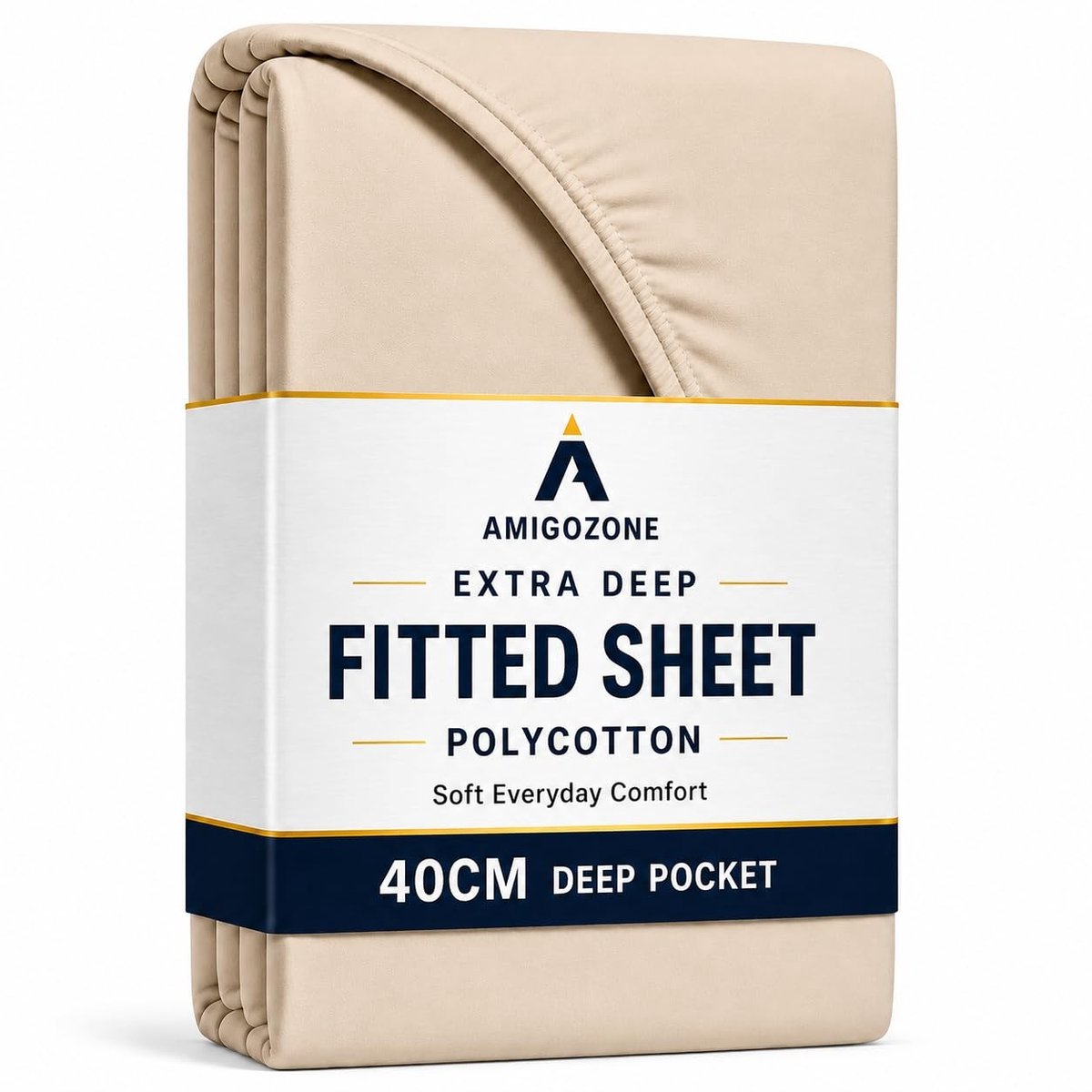 Omgoods - AmigoZone Extra Diep Fitted Sheet 90x190 cm - Strijkvrij Polycotton