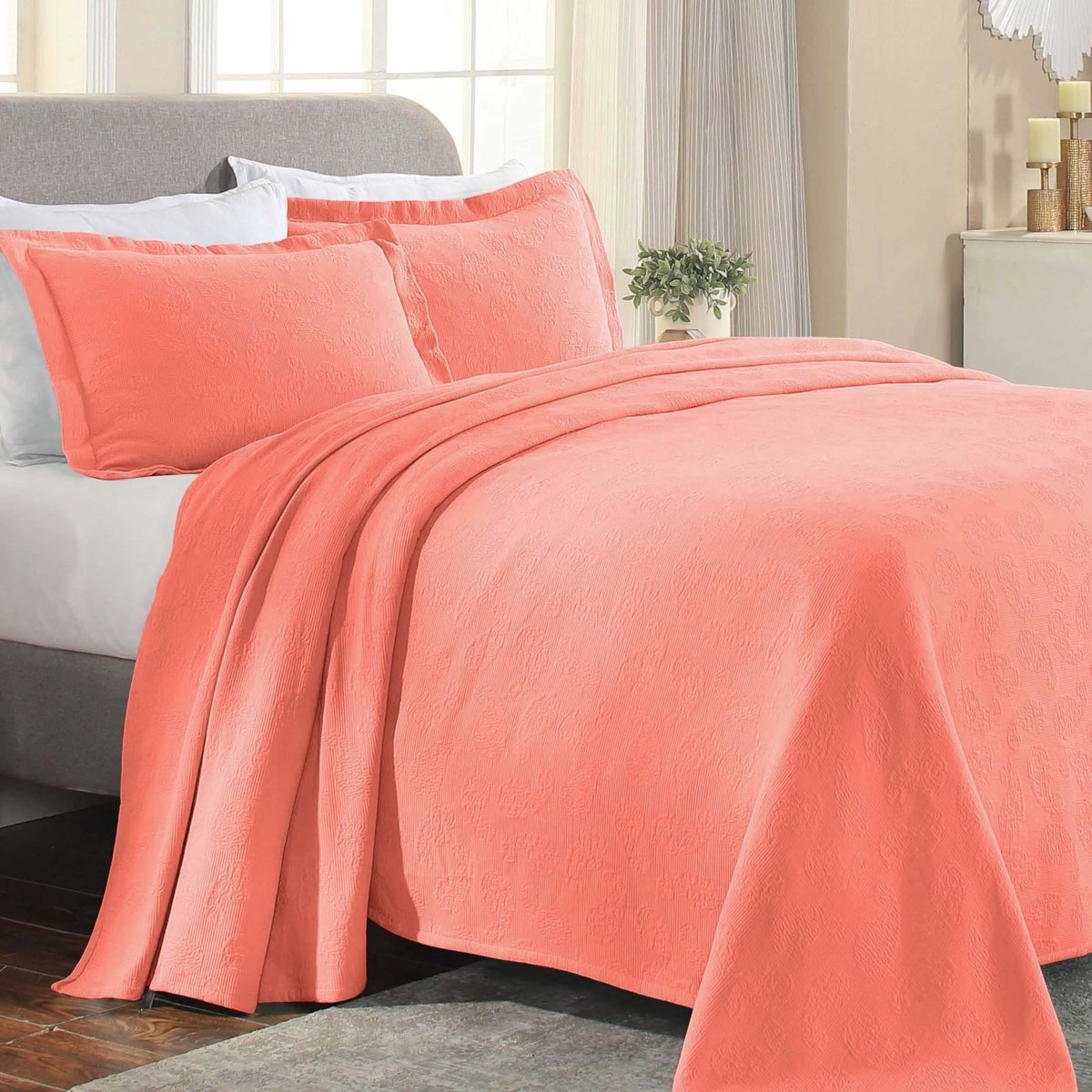 Omgoods - Superior Paisley 3-delige Katoenen Bedsprei Set - Vintage Floral Patroon